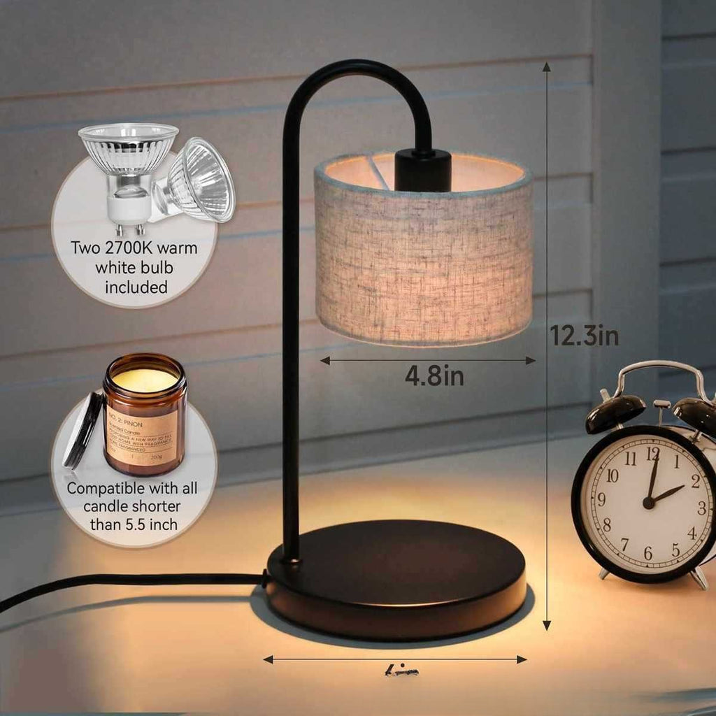 Flameless Candle Warmer Lamp – Cozy Home Aroma Table Lamp